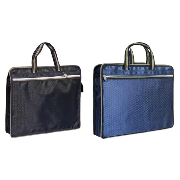 Durable Office Document Bag with Handles and Zipper Pocket