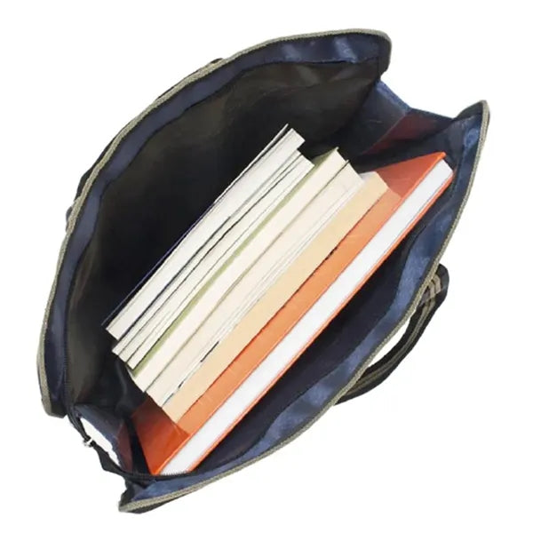 Durable Office Document Bag with Handles and Zipper Pocket