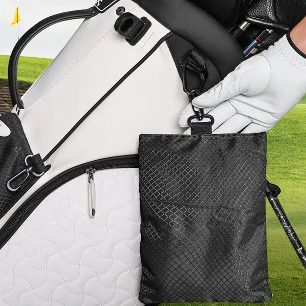 Golf Accessory Pouch with Carabiner and Zipper Pockets