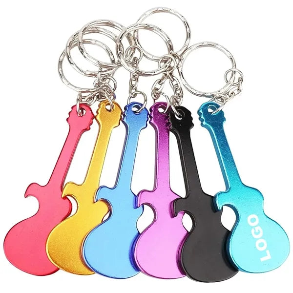 Guitar Bottle Opener with Keychain