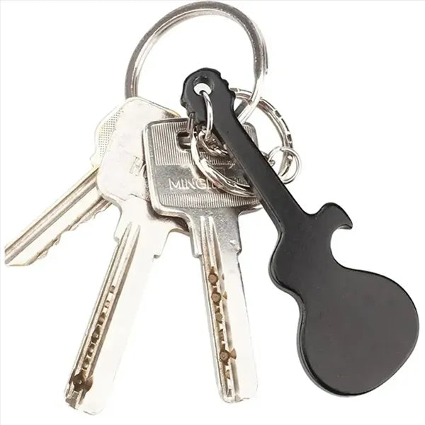Guitar Bottle Opener with Keychain