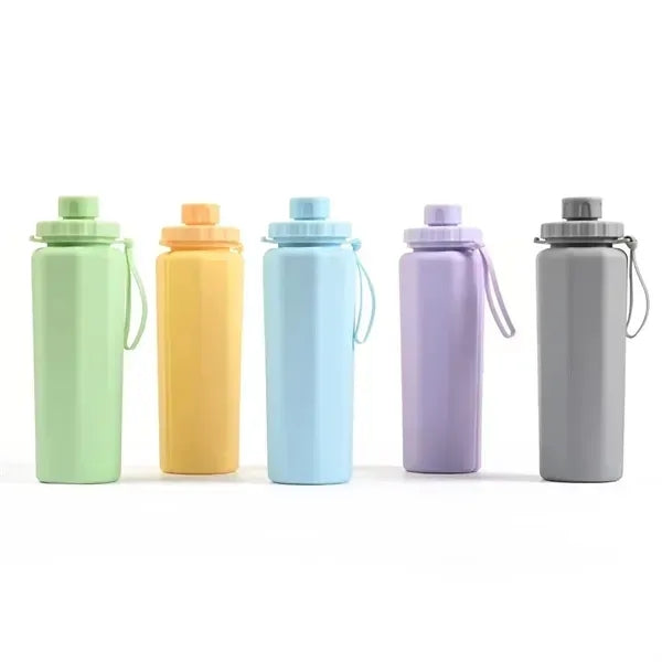 Collapsible Silicone Water Bottle Large Capacity with Lid