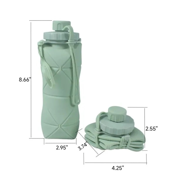 20Oz Silicone Foldable Water Bottle