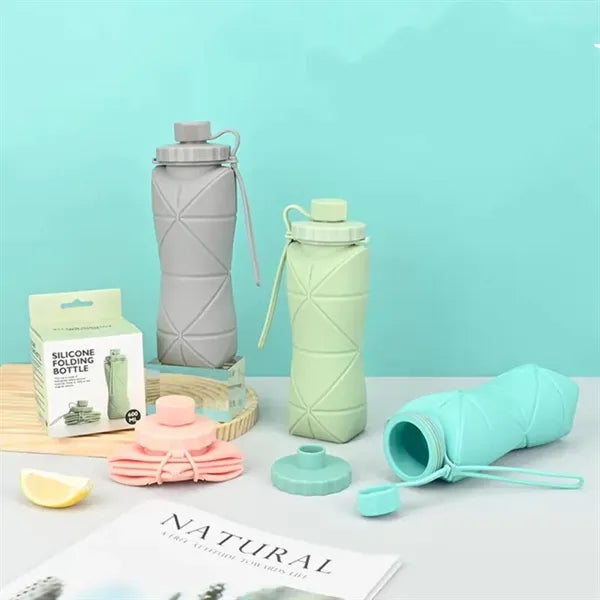 20Oz Silicone Foldable Water Bottle
