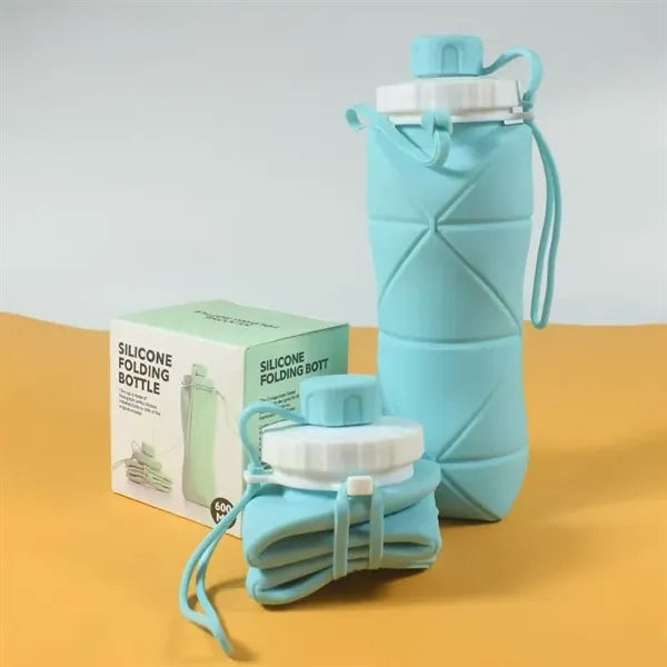 20Oz Silicone Foldable Water Bottle
