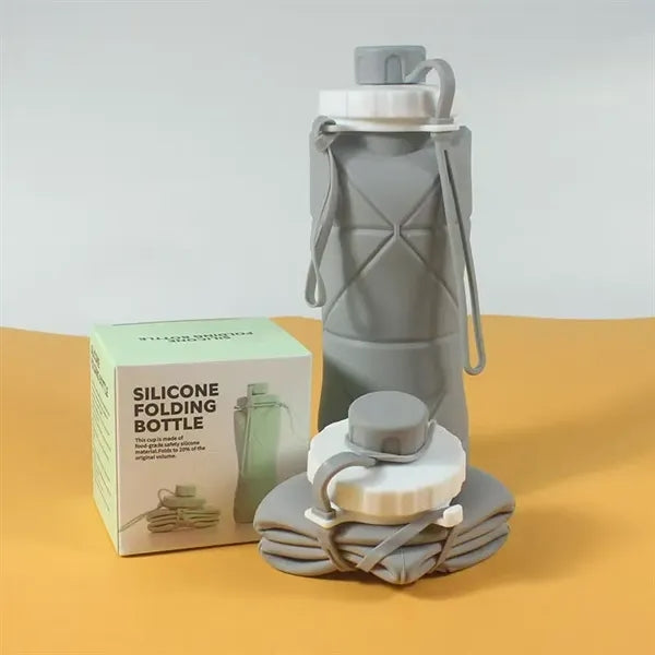 20Oz Silicone Foldable Water Bottle