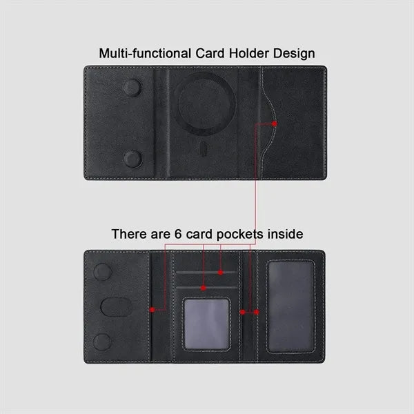 MagSafe Trifold Wallet for iPhone with Adjustable Stand