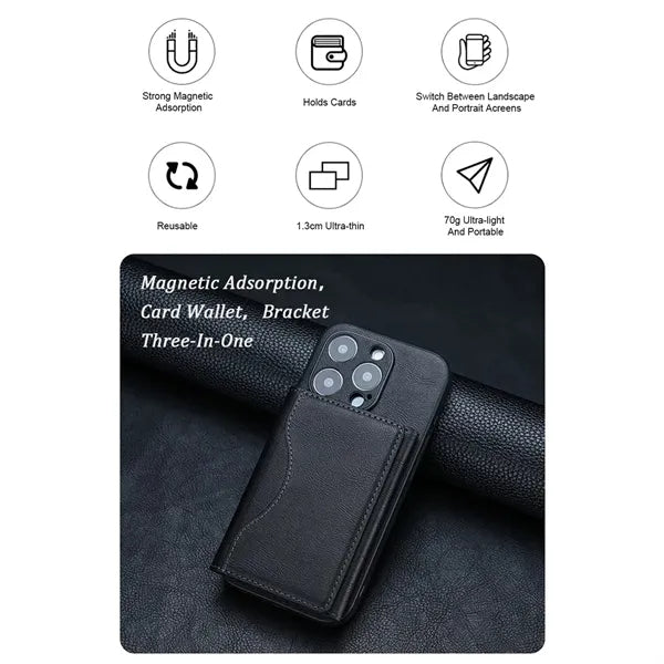 MagSafe Trifold Wallet for iPhone with Adjustable Stand