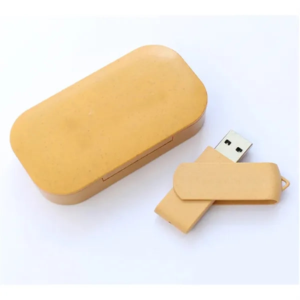 Flash Drive with Eco-friendly Wheat Straw