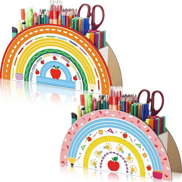 Wooden Desk Organizer for Office and School
