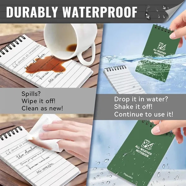 Pocket-Sized Waterproof Notebook