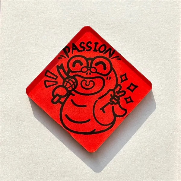 4" Custom Acrylic Magnet with Logo