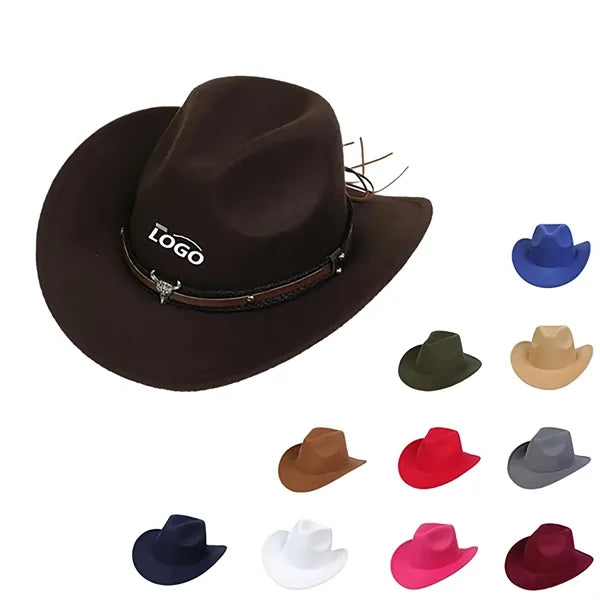 Classic Cowboy Wool Felt Hat Retro Tide Jazz Cap