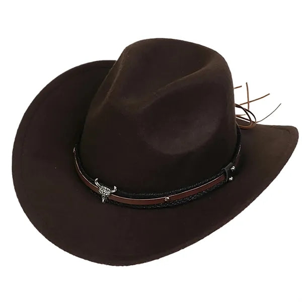 Classic Cowboy Wool Felt Hat Retro Tide Jazz Cap