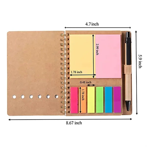Lined Spiral Kraft Notebook