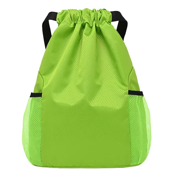 Drawstring Backpack Huge Mesh Pocket