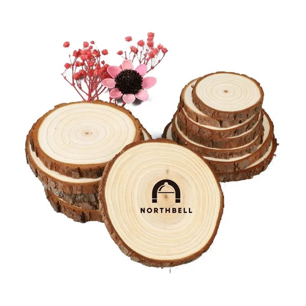 4 Inch DIY Kids Arts Round Wood Coaster