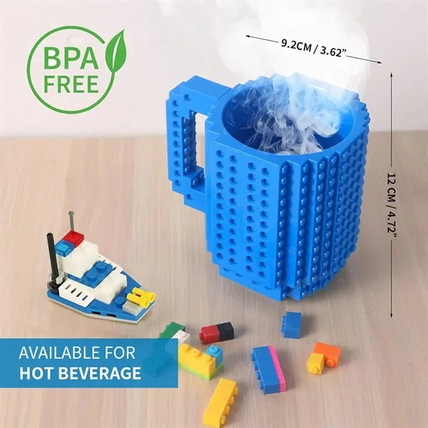 Funny Diy Novelty Cup With Building Blocks