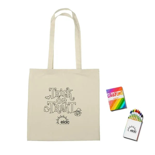 Canvas Coloring Tote Bag Set