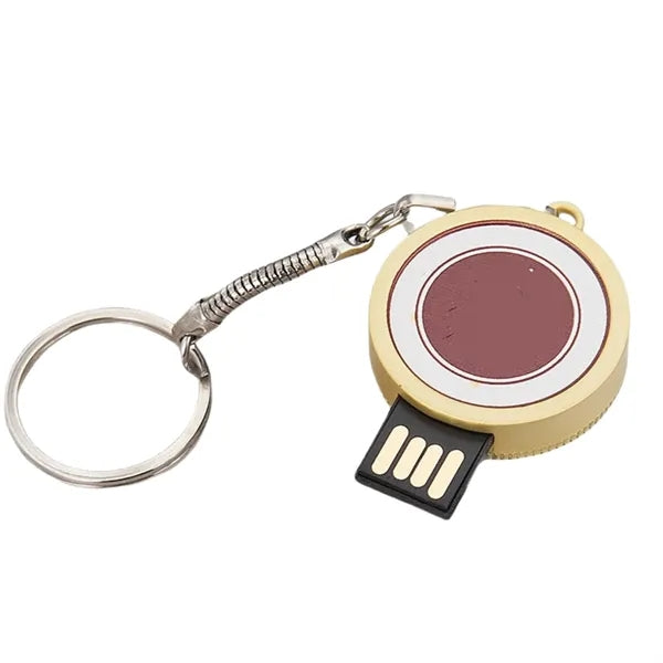 Round School Emblem USB Flash Drive
