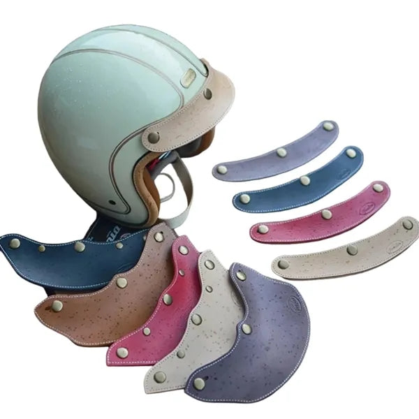 Detachable Leather Visor For Helmet Protection