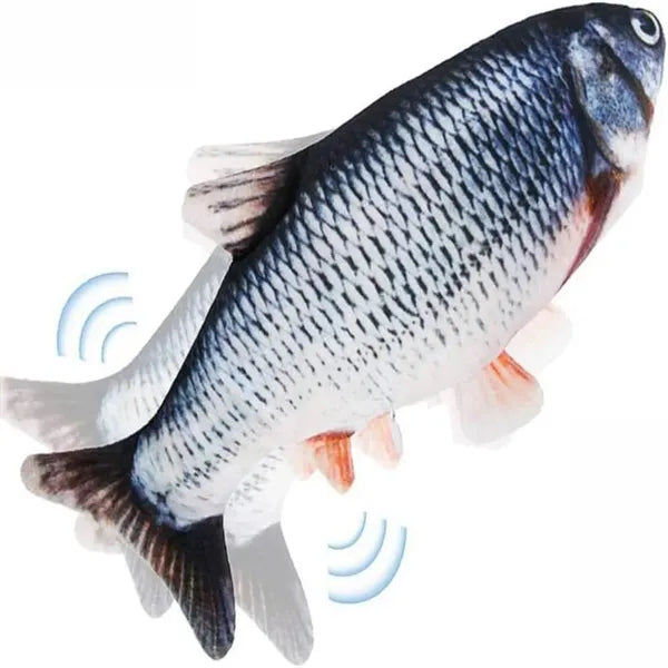 Electric Realistic Plush Wiggle Fish for Kitty Exercise