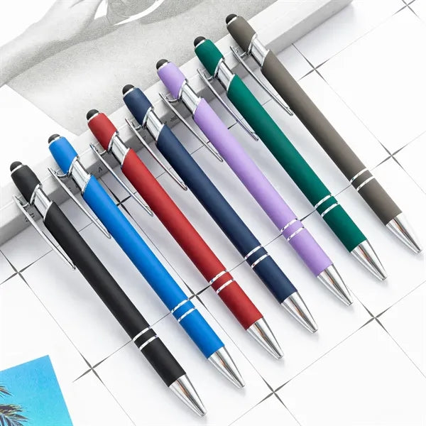 Aluminum Soft Touch Stylus Ballpoint Pen
