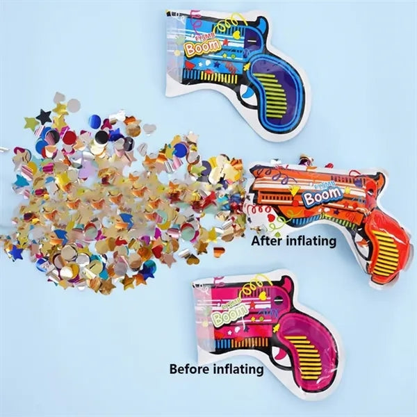Inflatable Toy Fireworks Gun Handheld Confetti Poppers