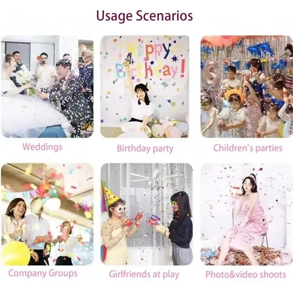 Inflatable Toy Fireworks Gun Handheld Confetti Poppers