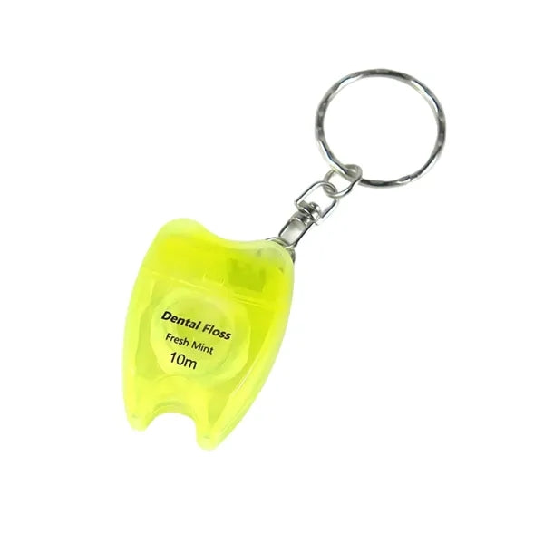 Small Tooth-Shaped Keychain Dental Floss Roll