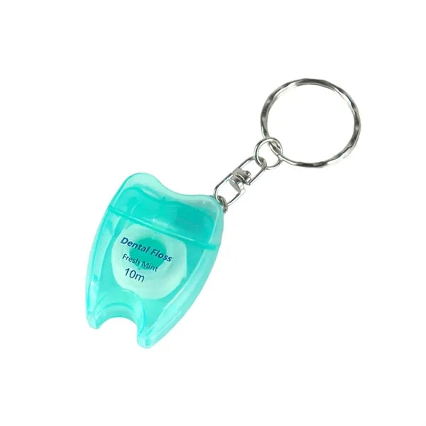 Small Tooth-Shaped Keychain Dental Floss Roll