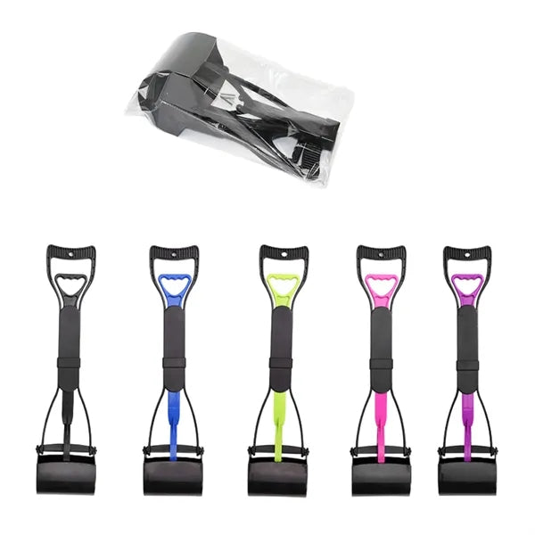 Foldable Long-Handled Pet Pooper Scooper With Trash Bag