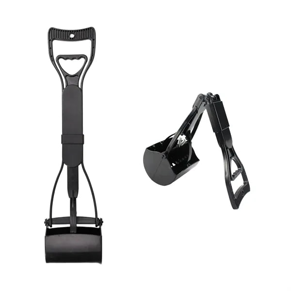 Foldable Long-Handled Pet Pooper Scooper With Trash Bag