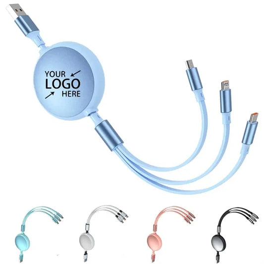 Multi 3-in-1 Retractable 100W Fast Charging Cable