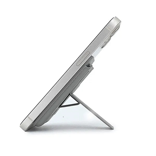 2 In 1 Slim Magnetic Leather Card Holder & Phone Stand