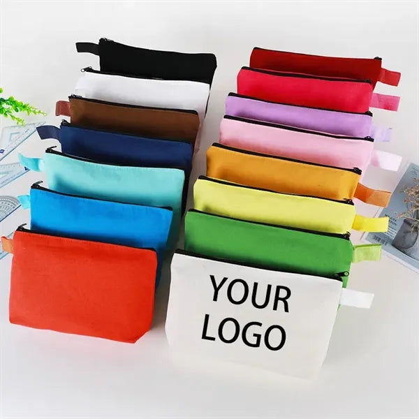 Colorful Canvas Pen Pouch Makeup Bag