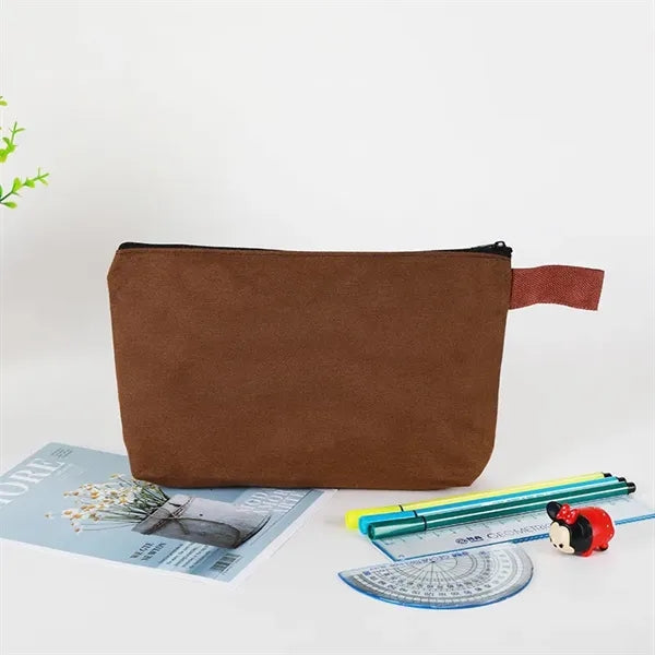 Colorful Canvas Pen Pouch Makeup Bag