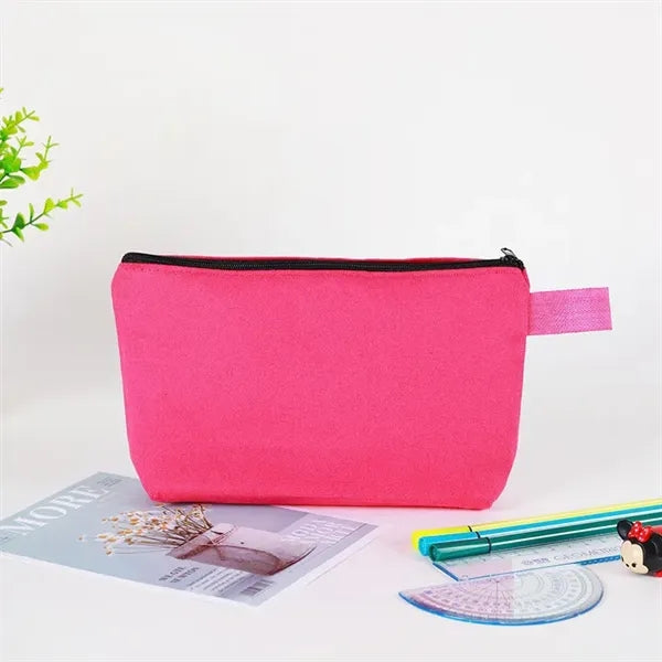 Colorful Canvas Pen Pouch Makeup Bag