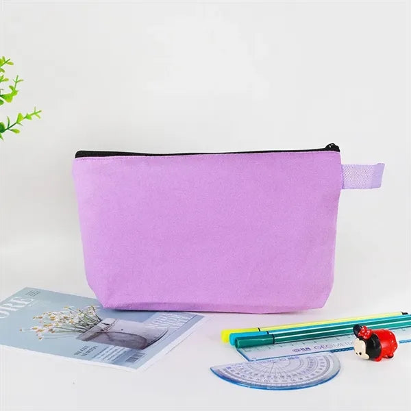 Colorful Canvas Pen Pouch Makeup Bag