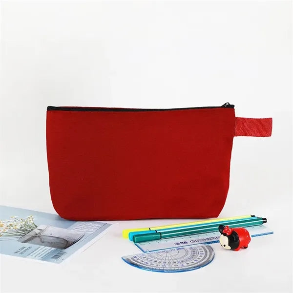 Colorful Canvas Pen Pouch Makeup Bag