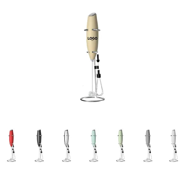 Electric Foam Maker Frother Wand with a bracket