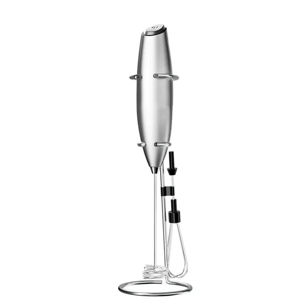 Electric Foam Maker Frother Wand with a bracket