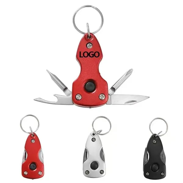 Multifunction Keychain Tool with LED Light