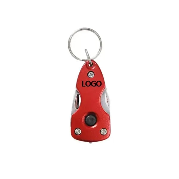 Multifunction Keychain Tool with LED Light