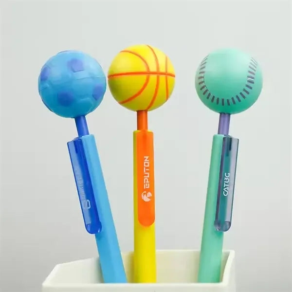 Decompression Fun Sports Ball Fidget Spinner Ballpoint Pen