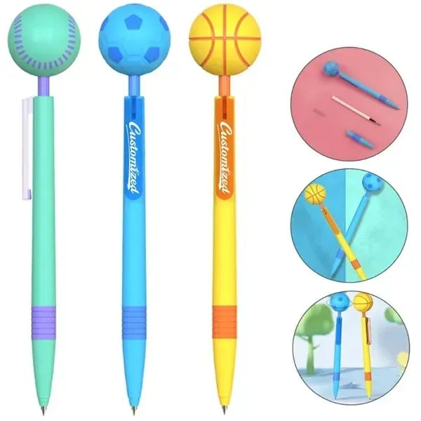 Decompression Fun Sports Ball Fidget Spinner Ballpoint Pen