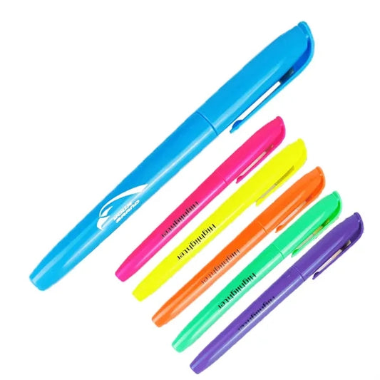 Assorted Colors Highlighters Chisel Tips For School Supplies