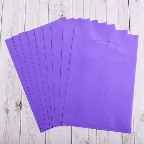 12 Microns Plastic Die Cut Retail Shopping Tote Handle Bag