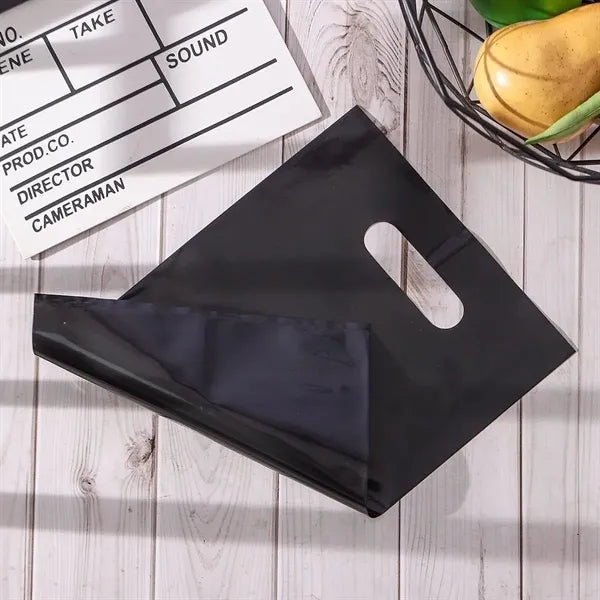 12 Microns Plastic Die Cut Retail Shopping Tote Handle Bag