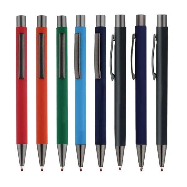 Metal Aluminum Soft Rubberized Click Pen